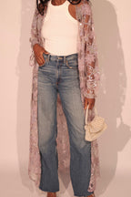 Lilac floral embellished