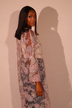 Lilac floral embellished